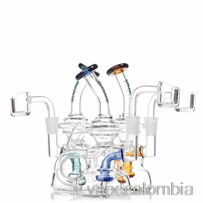 Kit De Vapeo Completo Ooze Flood Mini Dab Rig Medianoche Onda (claro / Negro)